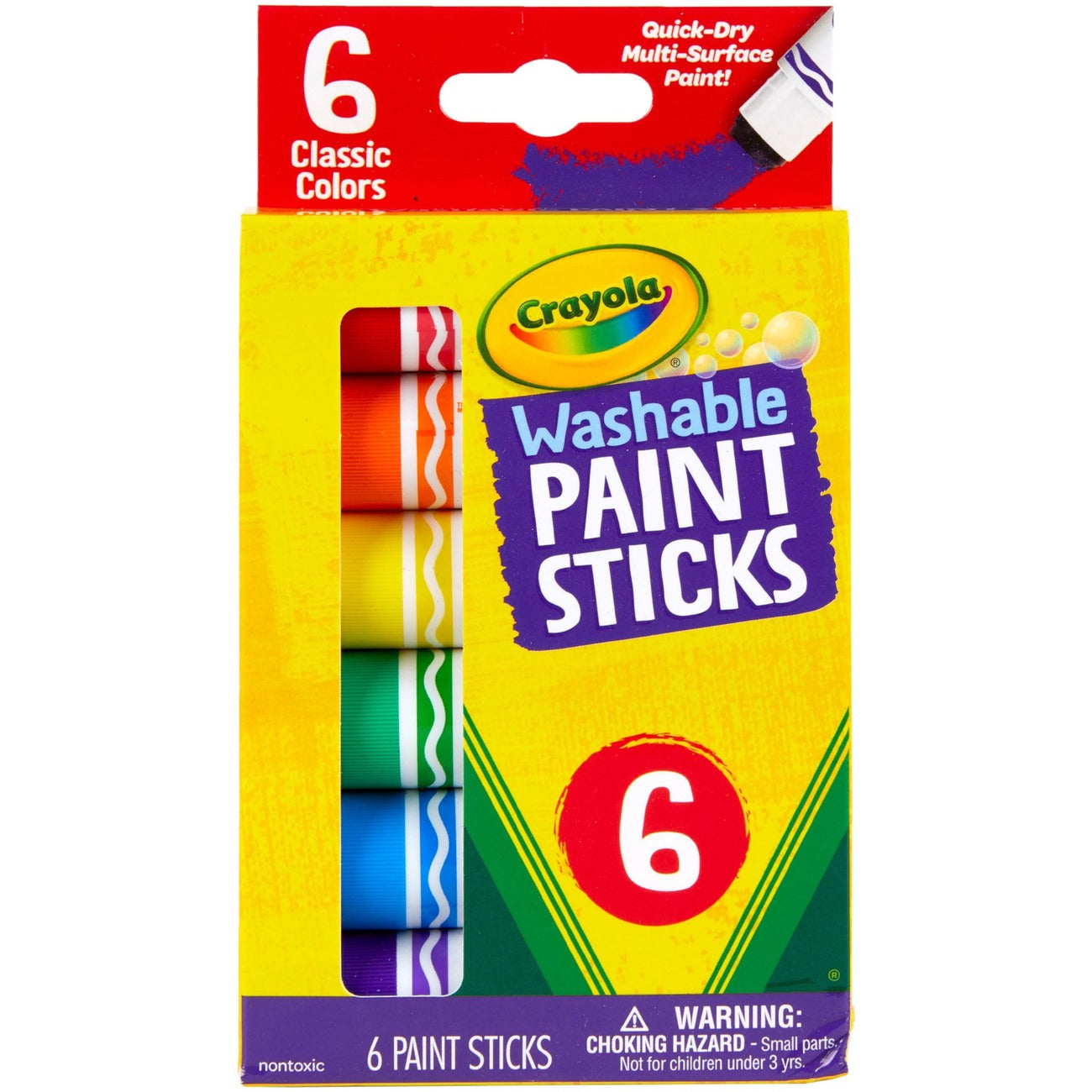 Crayola 6Ct Wh Paint Sticks