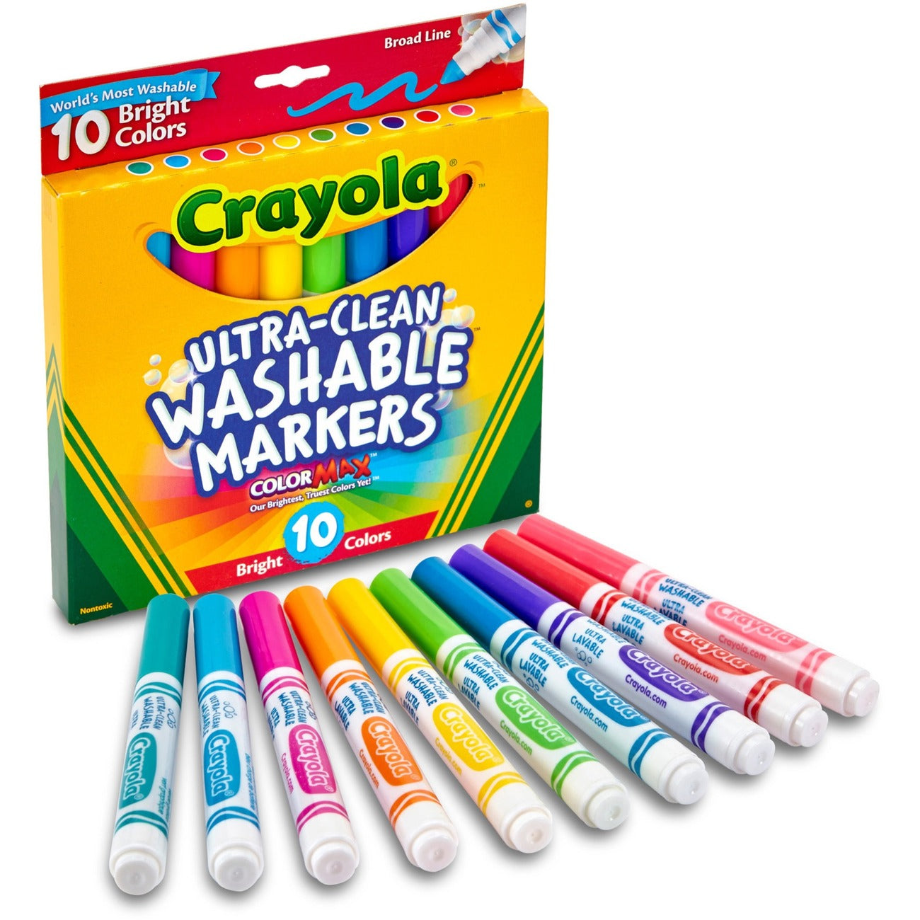 Crayola Mkr 10Ct Bl Bright Uc/Wh