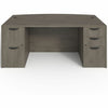 Lorell Prominence 2.0 Bowfront Double-Pedestal Desk