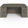 Lorell Prominence 2.0 Bowfront Double-Pedestal Desk