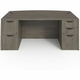 Lorell Prominence 2.0 Bowfront Double-Pedestal Desk