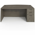 Lorell Prominence 2.0 Bowfront Left-Pedestal Desk