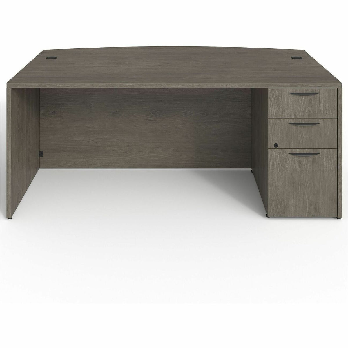 Lorell Prominence 2.0 Bowfront Left-Pedestal Desk