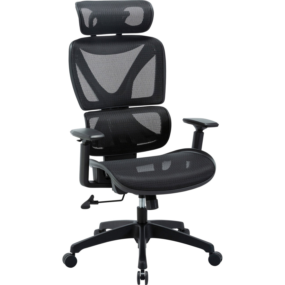 Lorell Xavier All-Mesh High-Back Chair with Articulating Lumbar