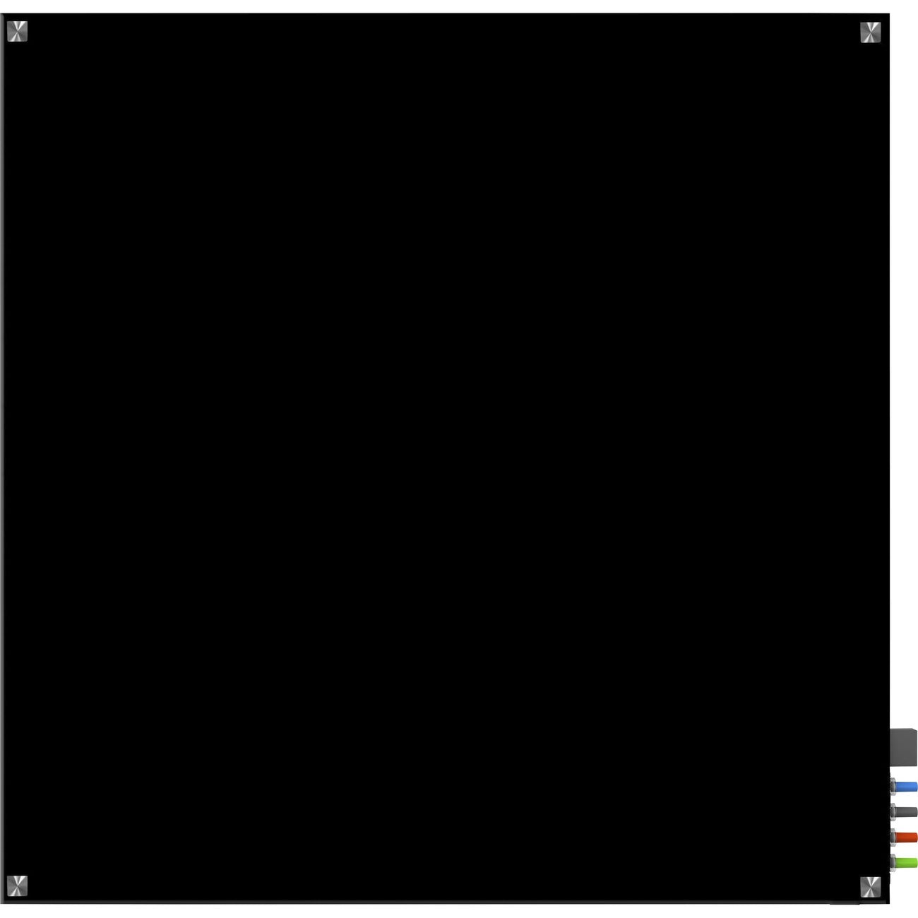 Board Mag Sq Gl 4X4 Bk