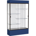 Waddell Lighted Floor Case, White Back w/ Dark Bronze Frame & Colored Base