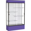 Waddell Lighted Floor Case, White Back w/ Dark Bronze Frame & Colored Base