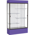 Waddell Lighted Floor Case, White Back w/ Dark Bronze Frame & Colored Base