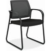 HON Chair Sled Base W/Arms Bk