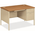 HON Desk Sgl Ped 30X48 Hrvst/Py