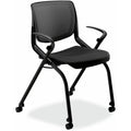 HON Chair Nstng Blk Frame Bk
