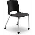 HON Chair 4-Leg Stack Bk