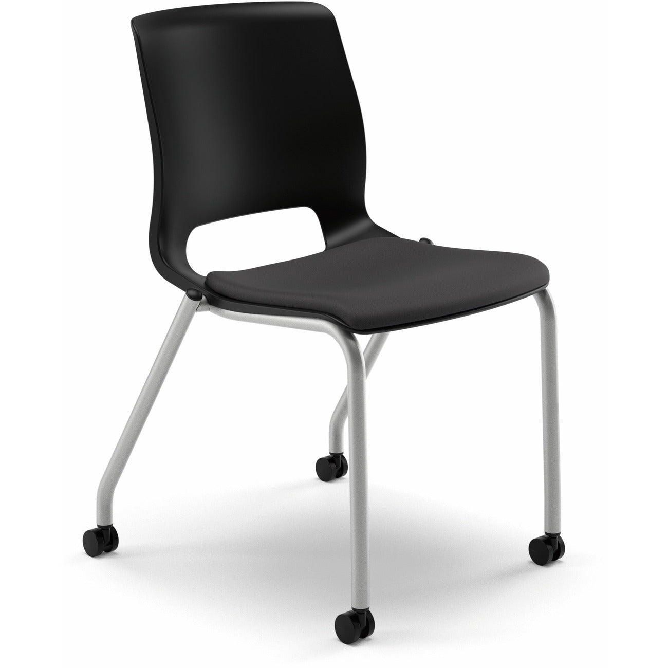 HON Chair 4-Leg Stack Bk