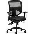 Chair Task Hback Lthr Blk