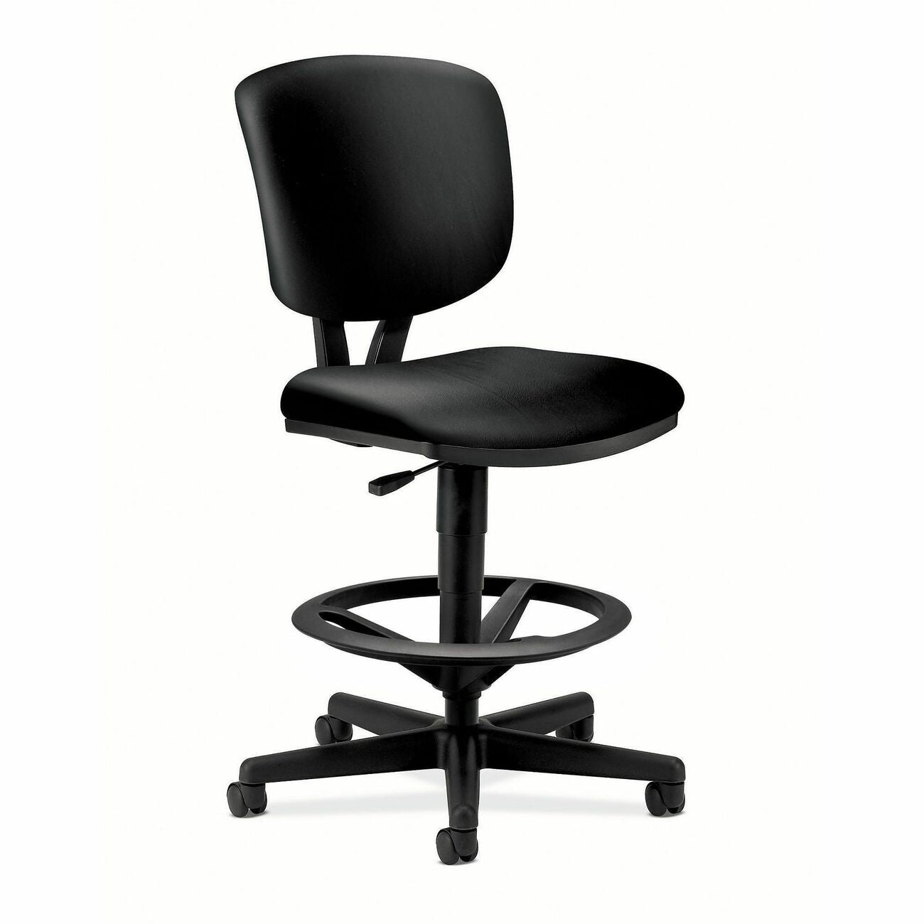 HON Stool Task Leather Bk