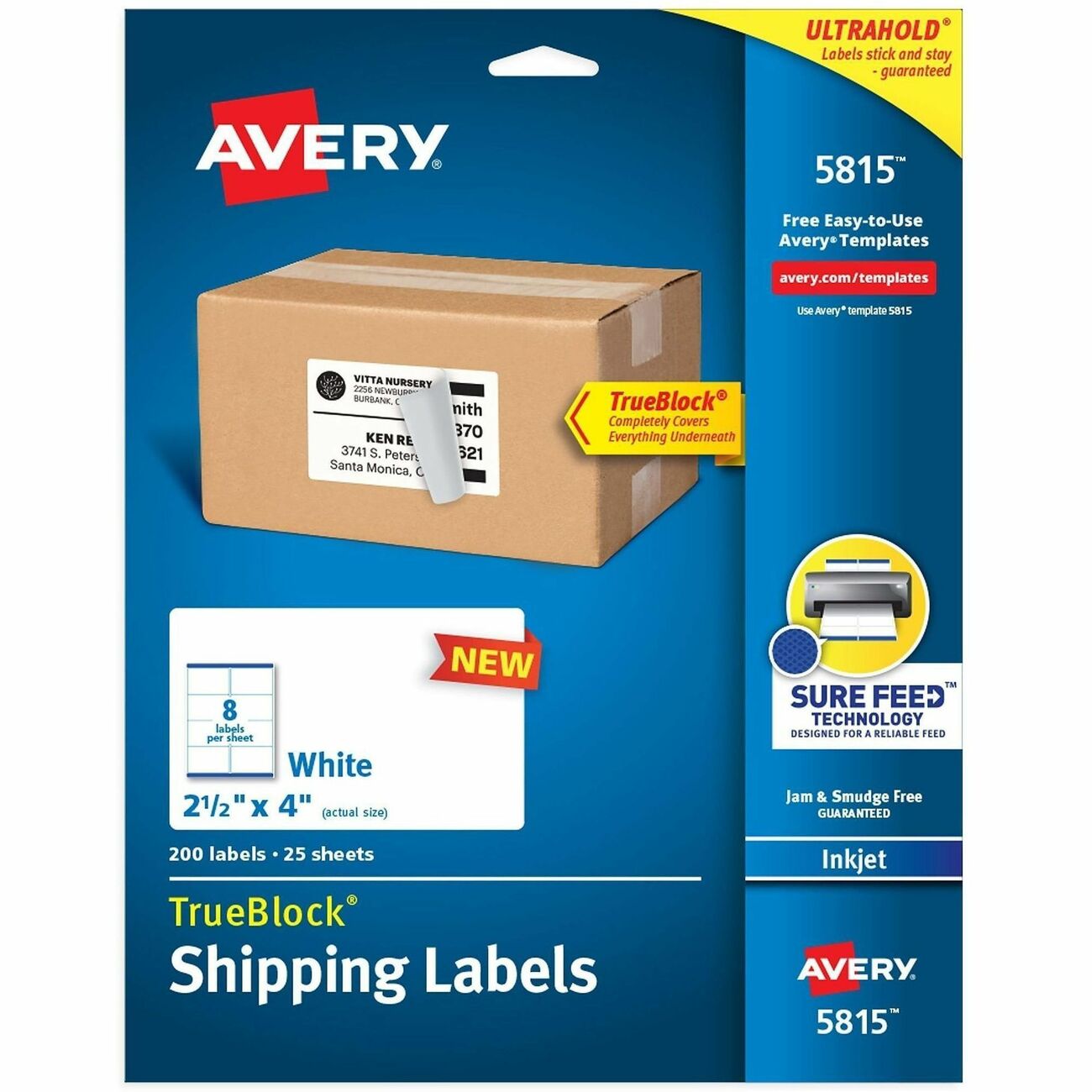 Avery Label Paper White 2-1/2X4