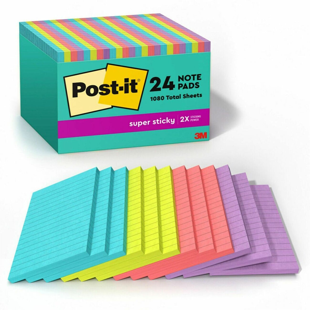 Post-it&reg; Super Sticky Notes - Supernova Neons Color Collection