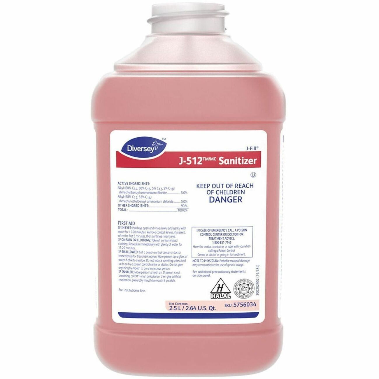 Diversey Sanitizer Jfill 2.5L 2Ct