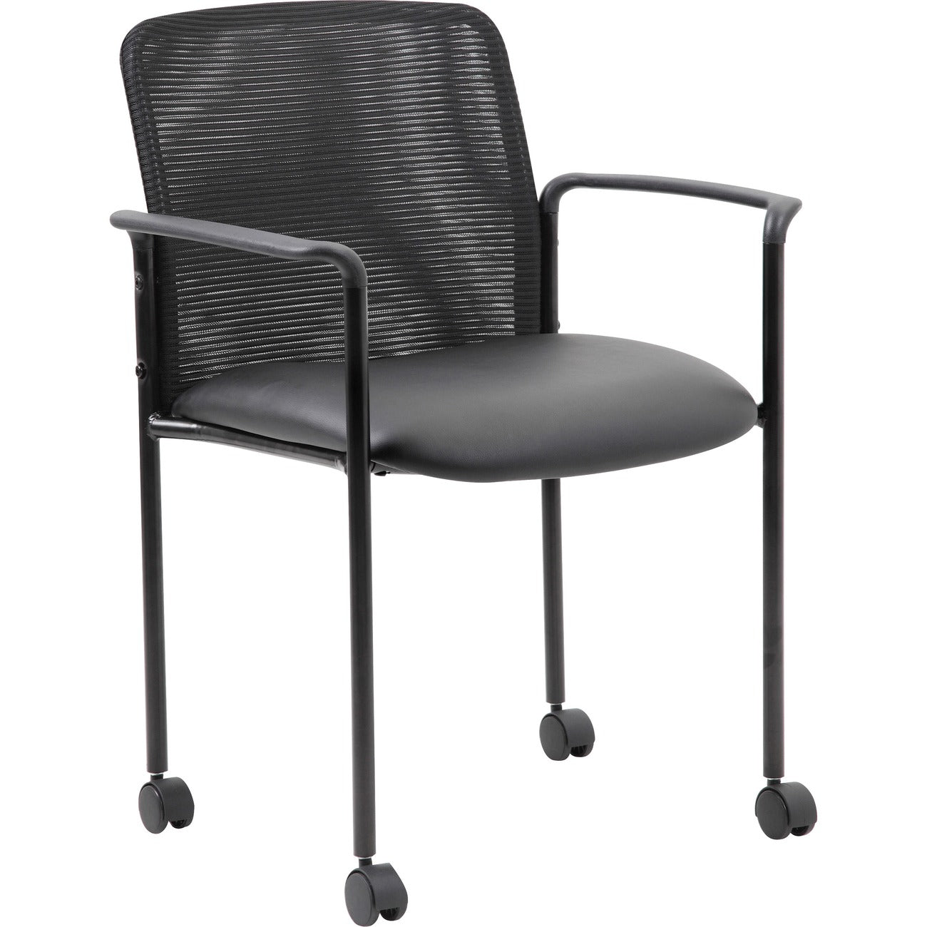 Chair Stacking Mesh Casters Bl