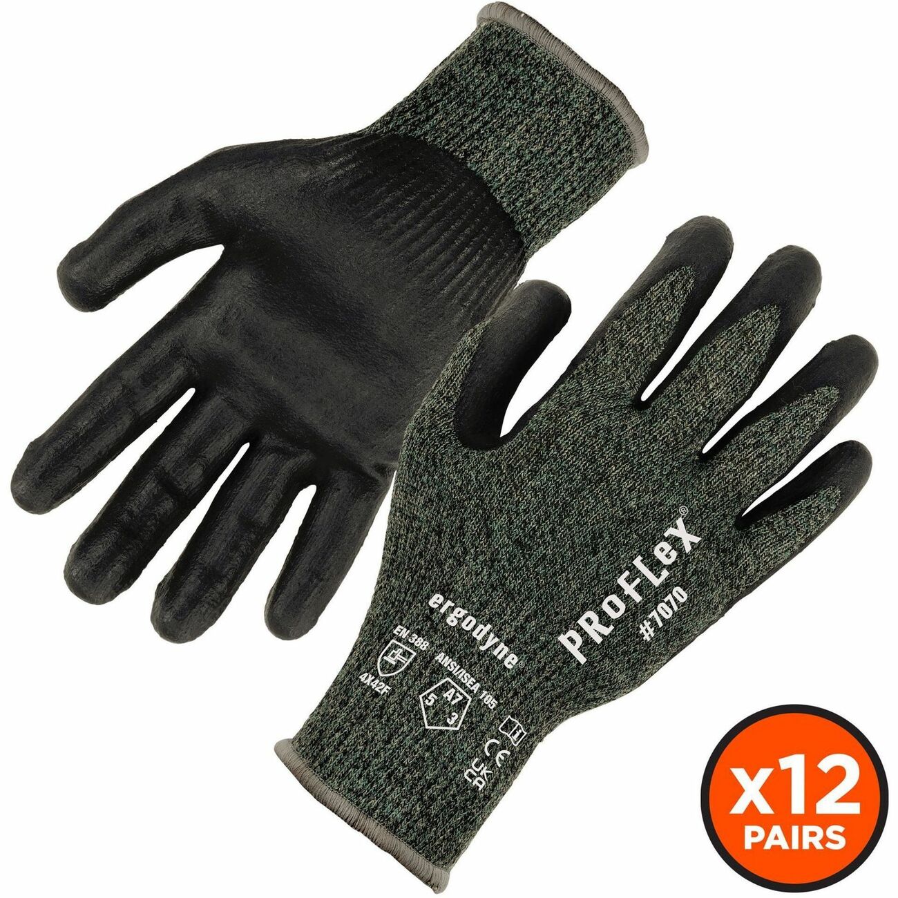 Glove Coated A7 Ntrl Grn Xl