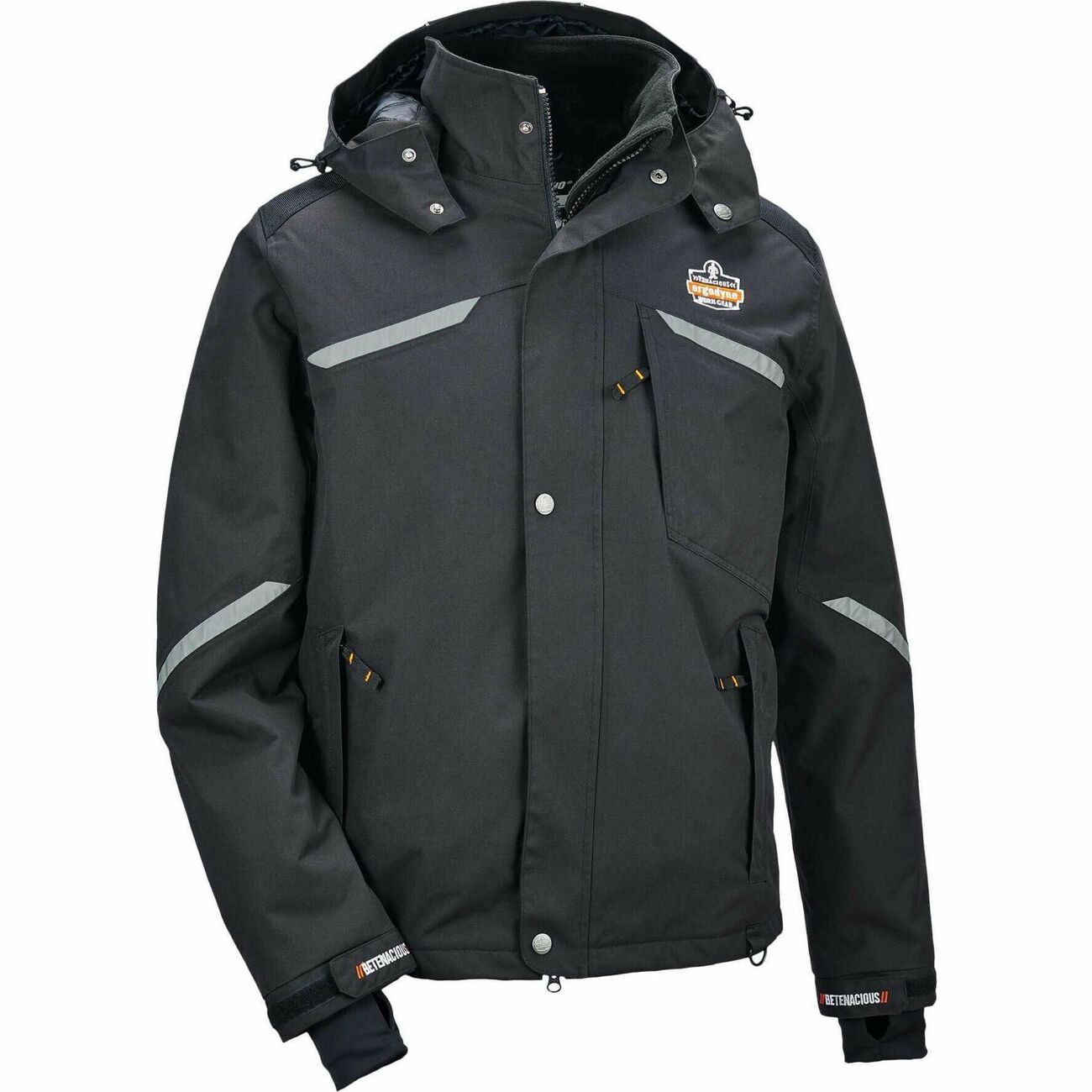 Jacket Thermal Nylon Blk 4X