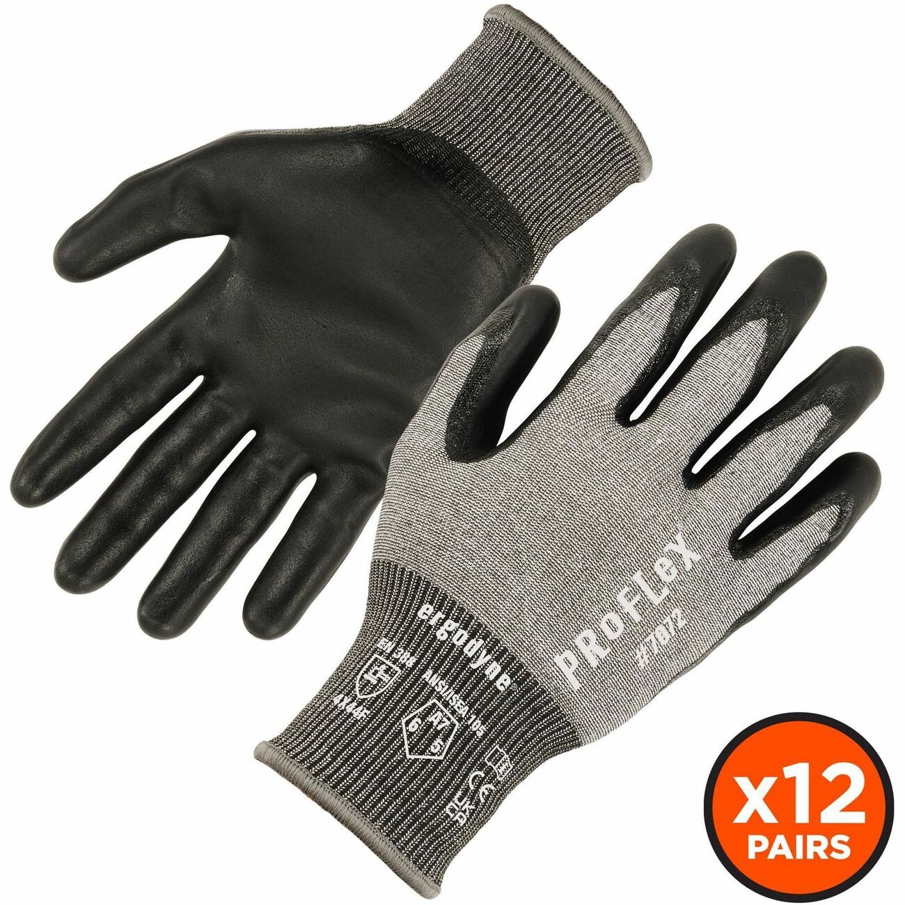 Glove Coated A7 Ntrl Gry 2X