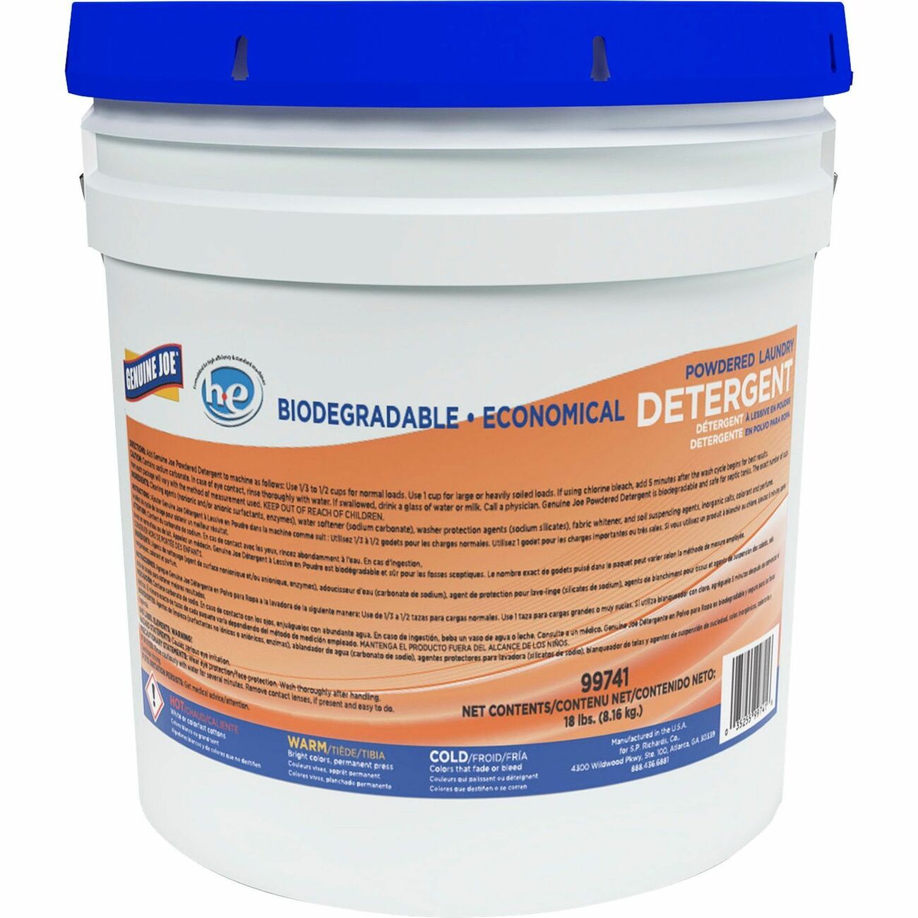 Genuine Joe Detergent Laundry Pwdr 18Lb
