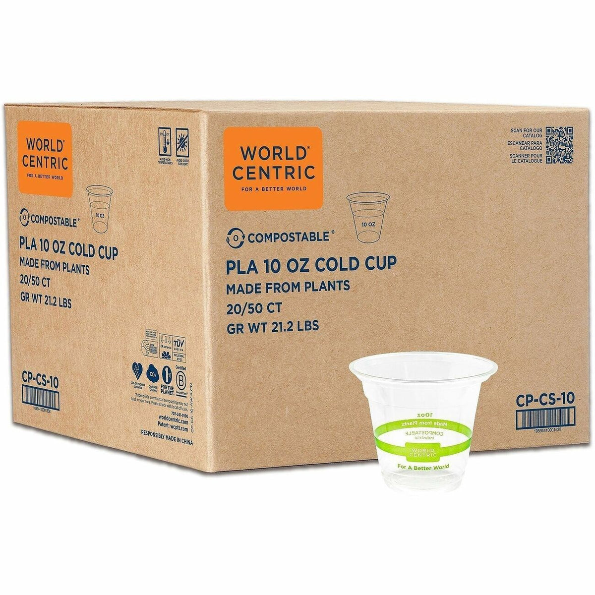 World Centric Compostable Clear Cold Cups