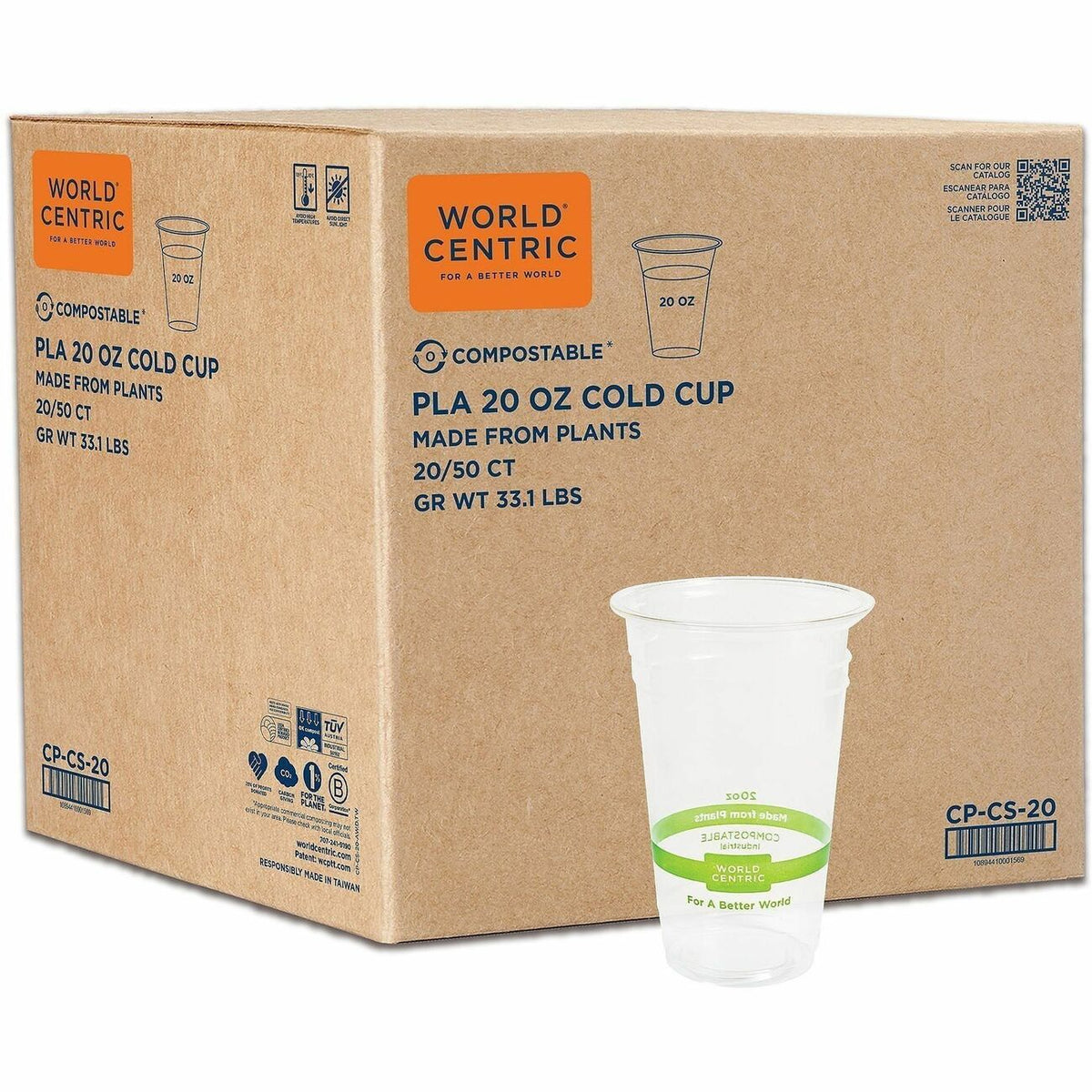 World Centric Compostable Clear Cold Cups