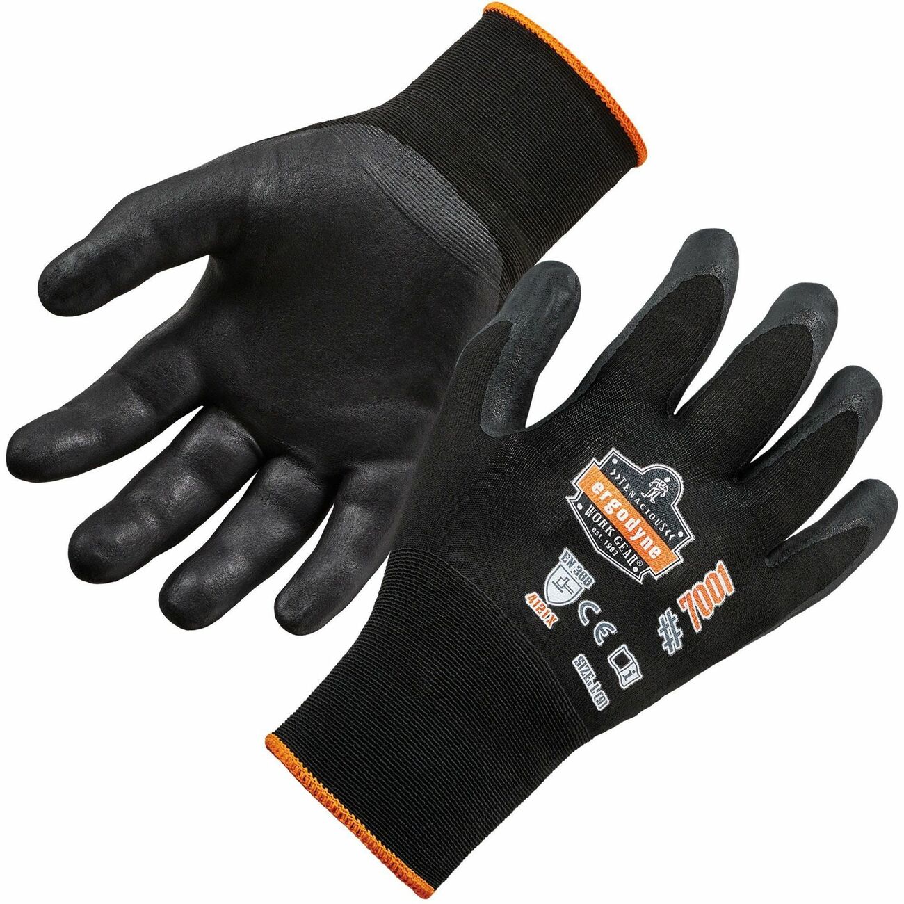 Glove Coated Nitrile Blk Xs