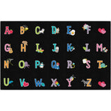 Flagship Carpets Schoolgirl Alphabet Pictures Rug