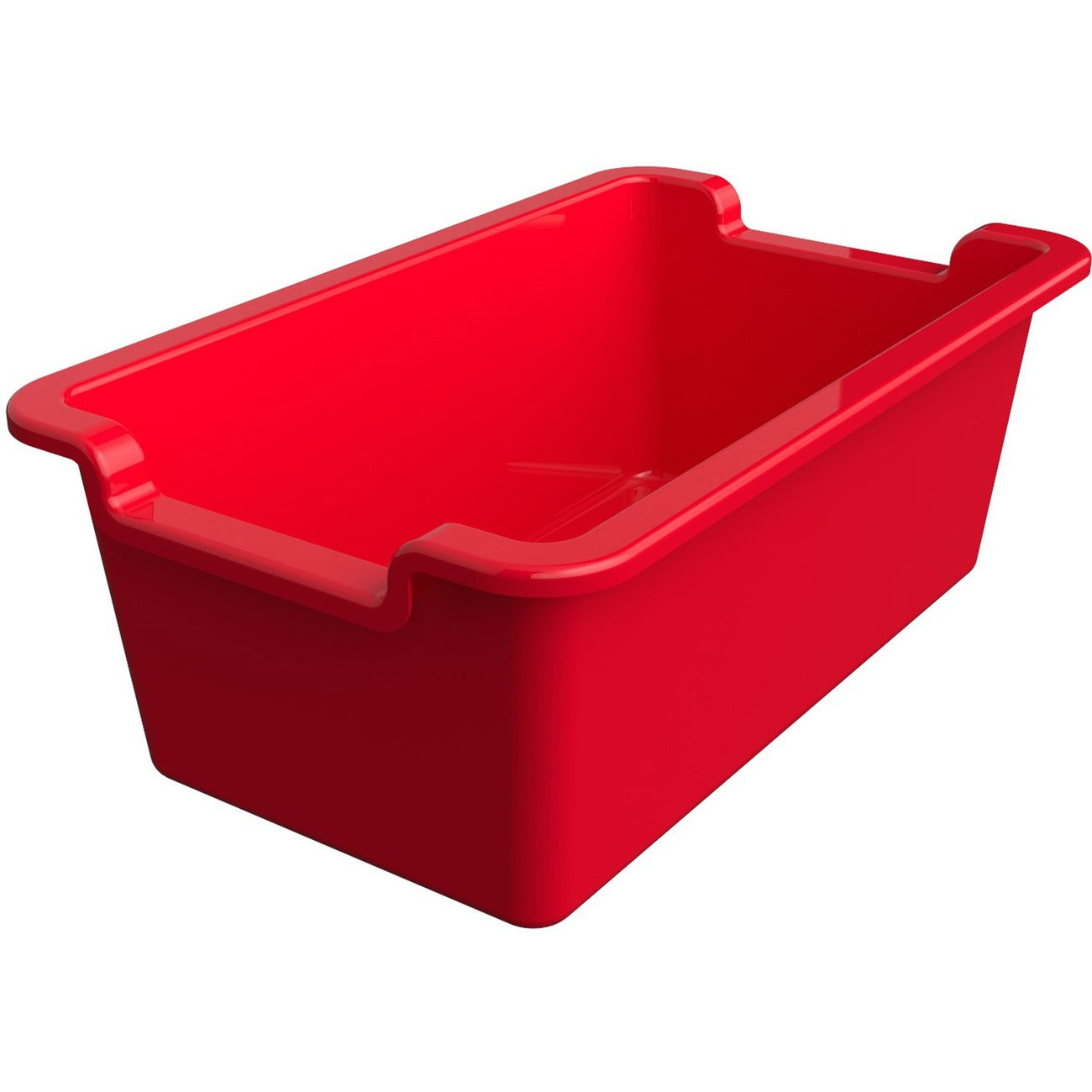 deflecto Bin Rectangle Red