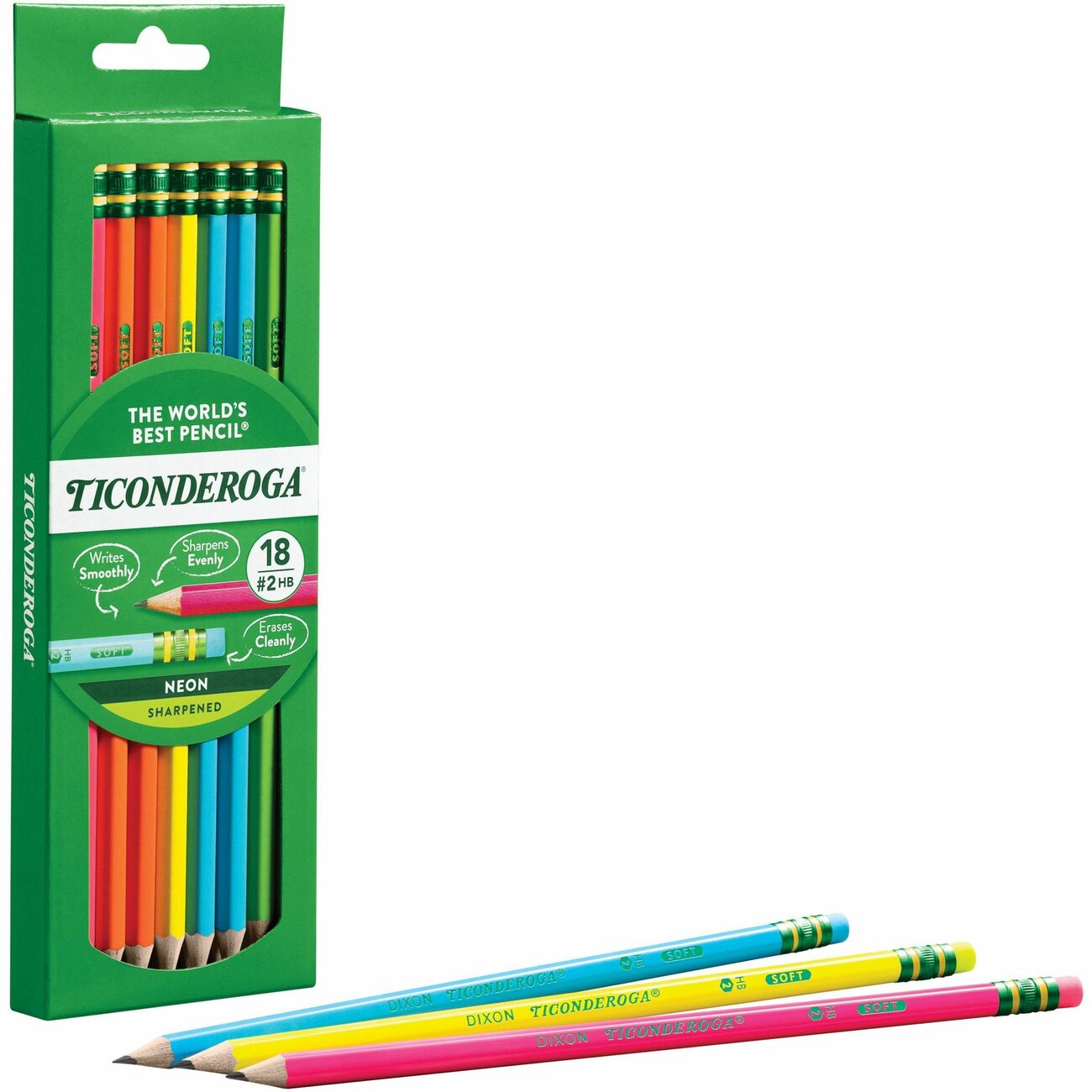 Dixon Ticonderoga Pncl Tic Astnen 18Ct