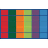 Carpets for Kids&reg; Premium Colorful Rows Seating Rug