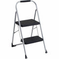 2Step Ladder Silver Rubber Gri