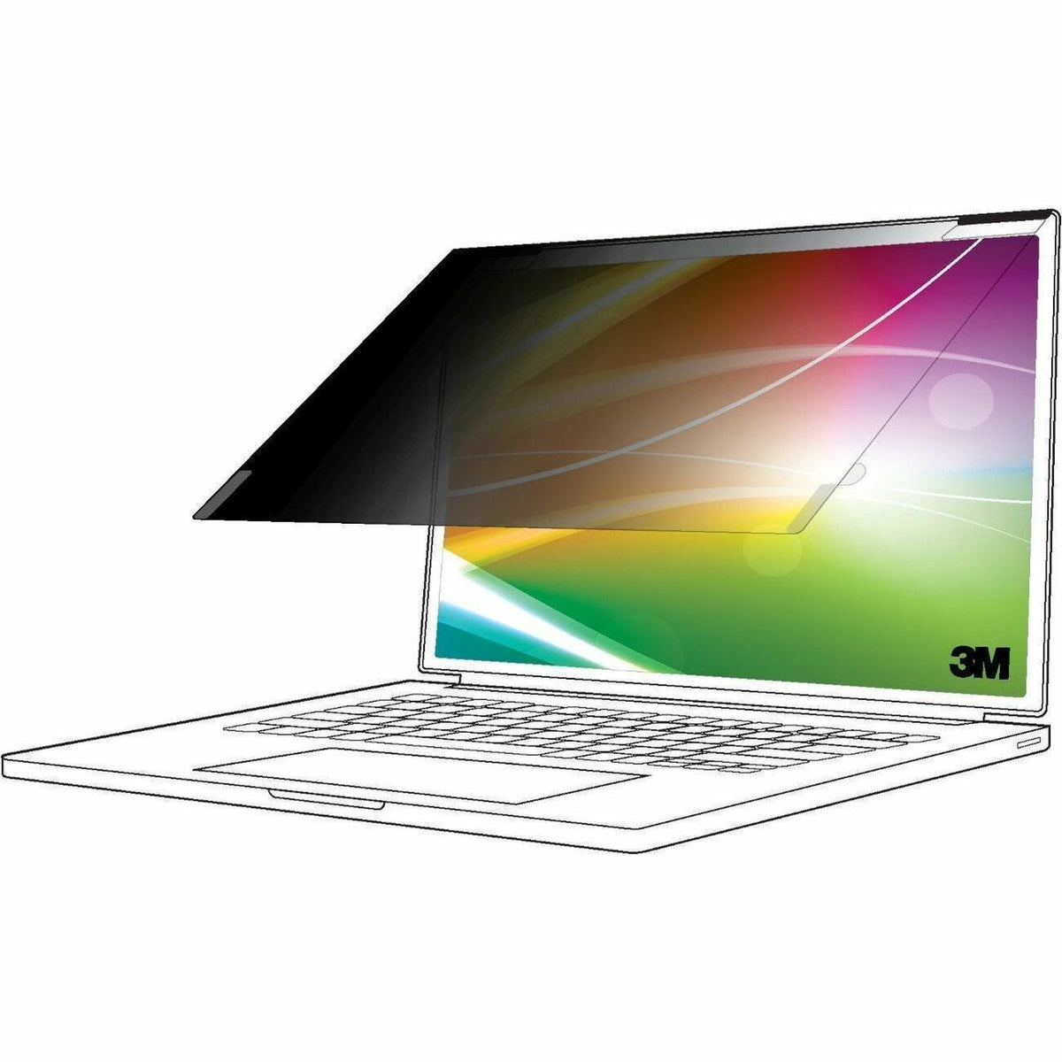 3M Bright Screen Privacy Filter for 15.6in Full Screen Laptop, 16:9, BP156W9E Black, Matte