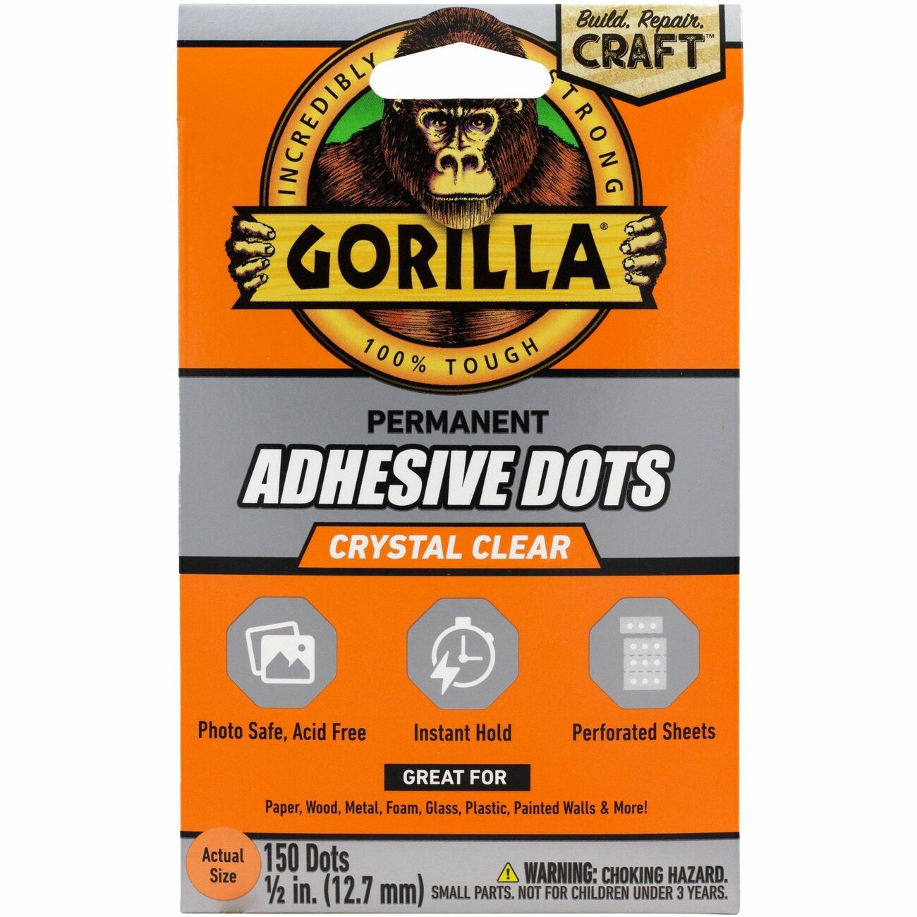 Adhesive Dot .5' Clr 150/Pk
