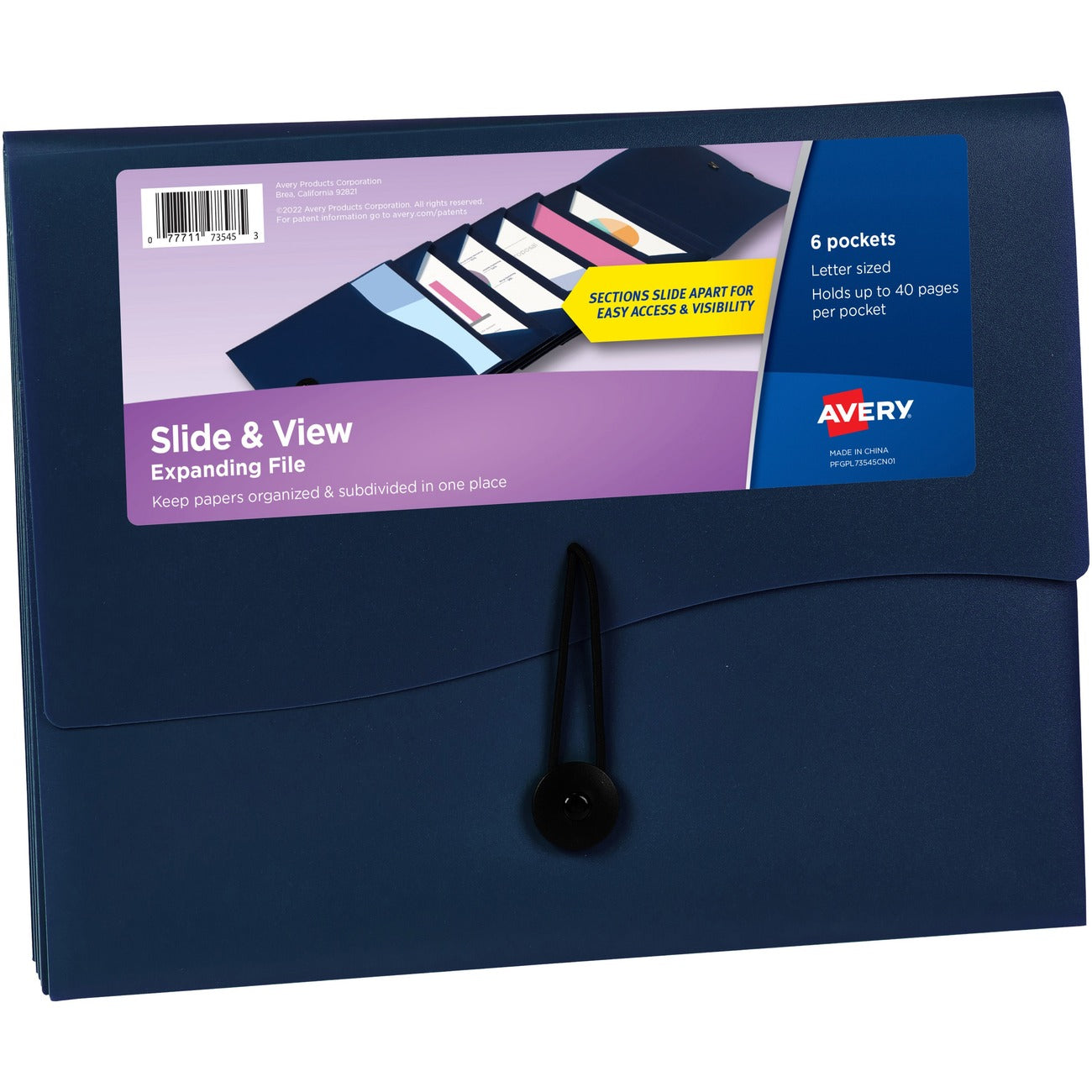 Avery Filefolder 6Pocket Navy