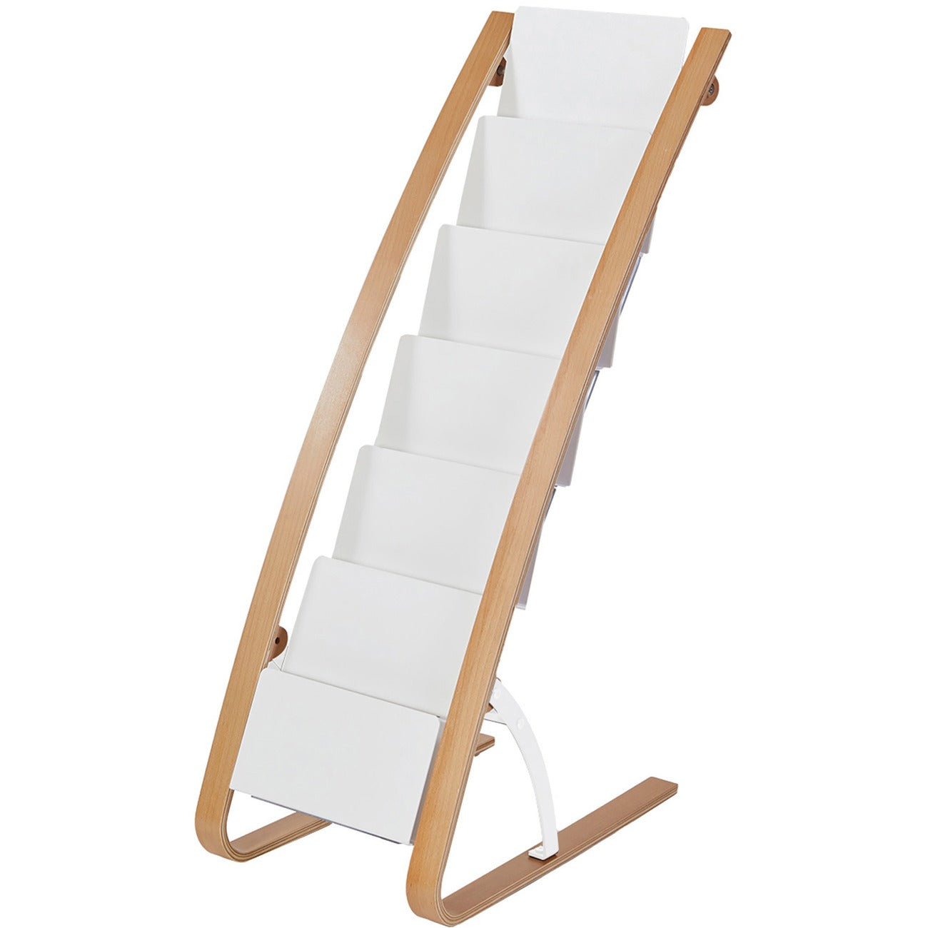 Floor Display 6 White Steel Wo