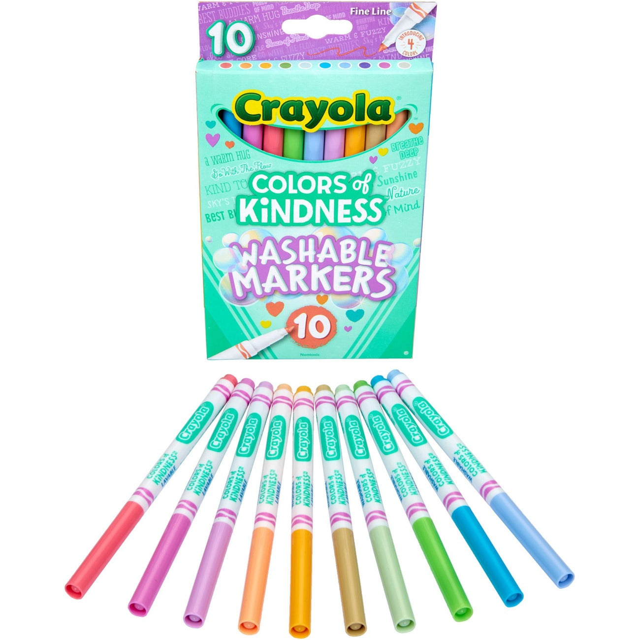 Crayola Mkr 10Ct Fl Wh Clrskndnss