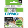 DYMO Cartridge Tape 1/4" Black/Whit
