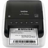 Brother QL-1110NWB Desktop Direct Thermal Printer - Monochrome - Label Print - Fast Ethernet - USB - Bluetooth - IEEE 802.11b/g/n Wireless LAN - White, Glossy Black