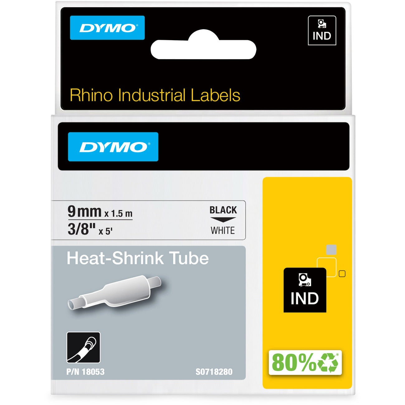 DYMO Label Rhino3/8'X5Heatshrk