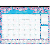 Blueline Abstract Floral Monthly Desk Pad