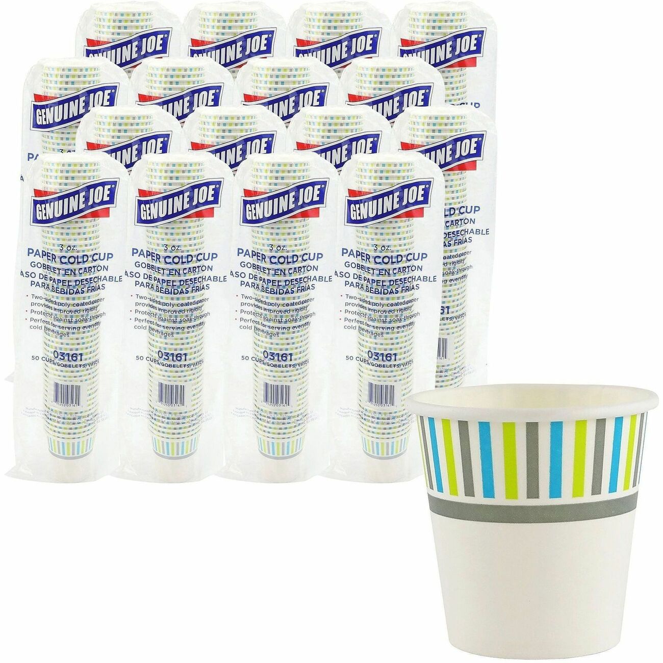 Genuine Joe Cup Cold Paper 3Oz 50Pk