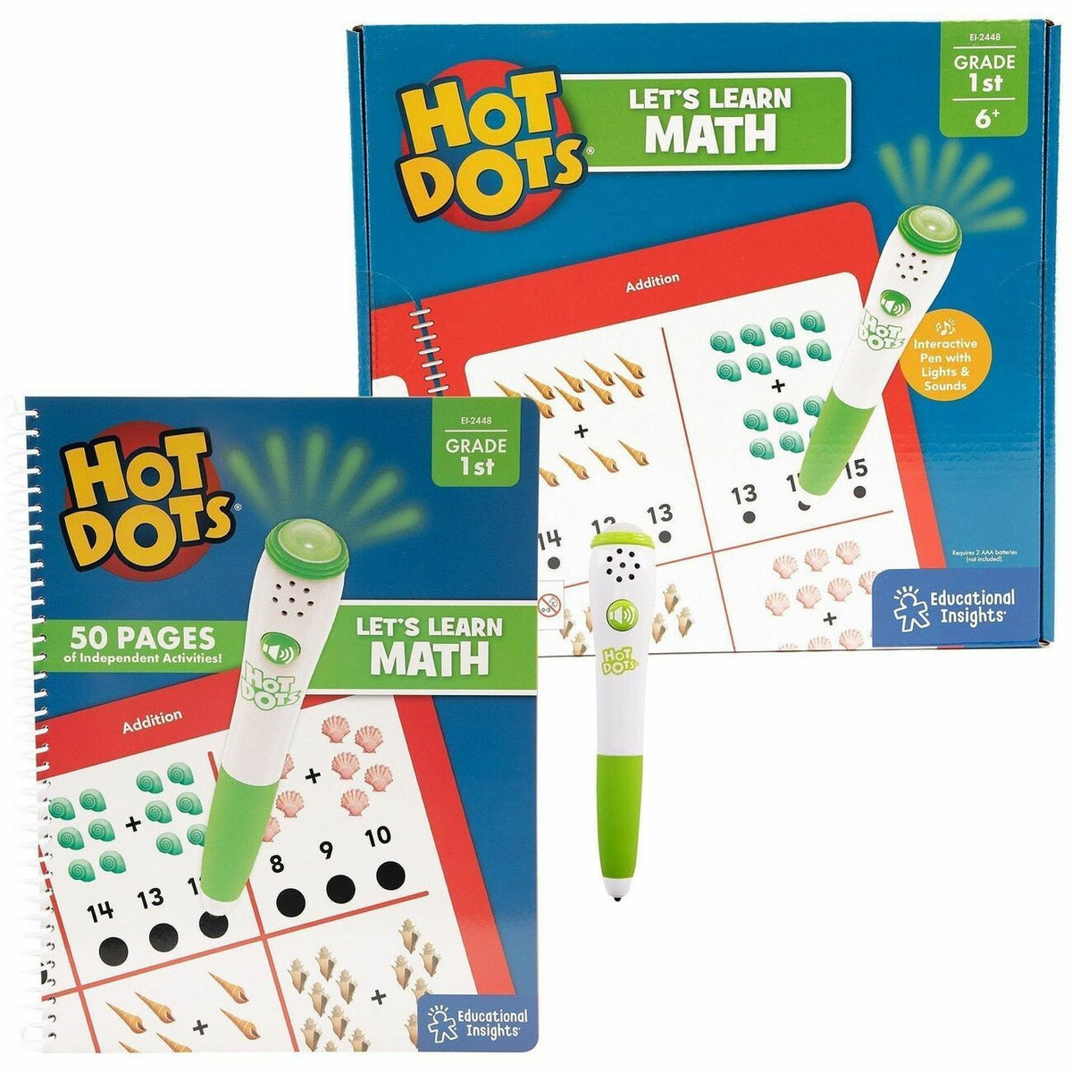 Educational Insights Let's Learn Math - 1st Grade Interactive Printed Book