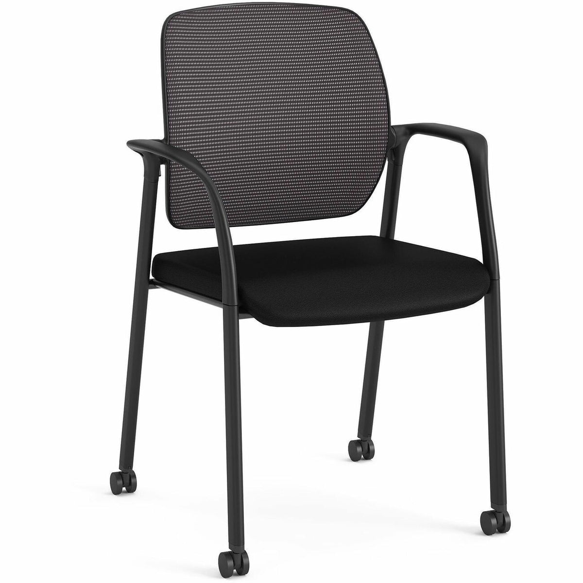 HON Chair Gst Arm Meshbck Blk