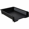 Business Source Tray Letter Stackable Black