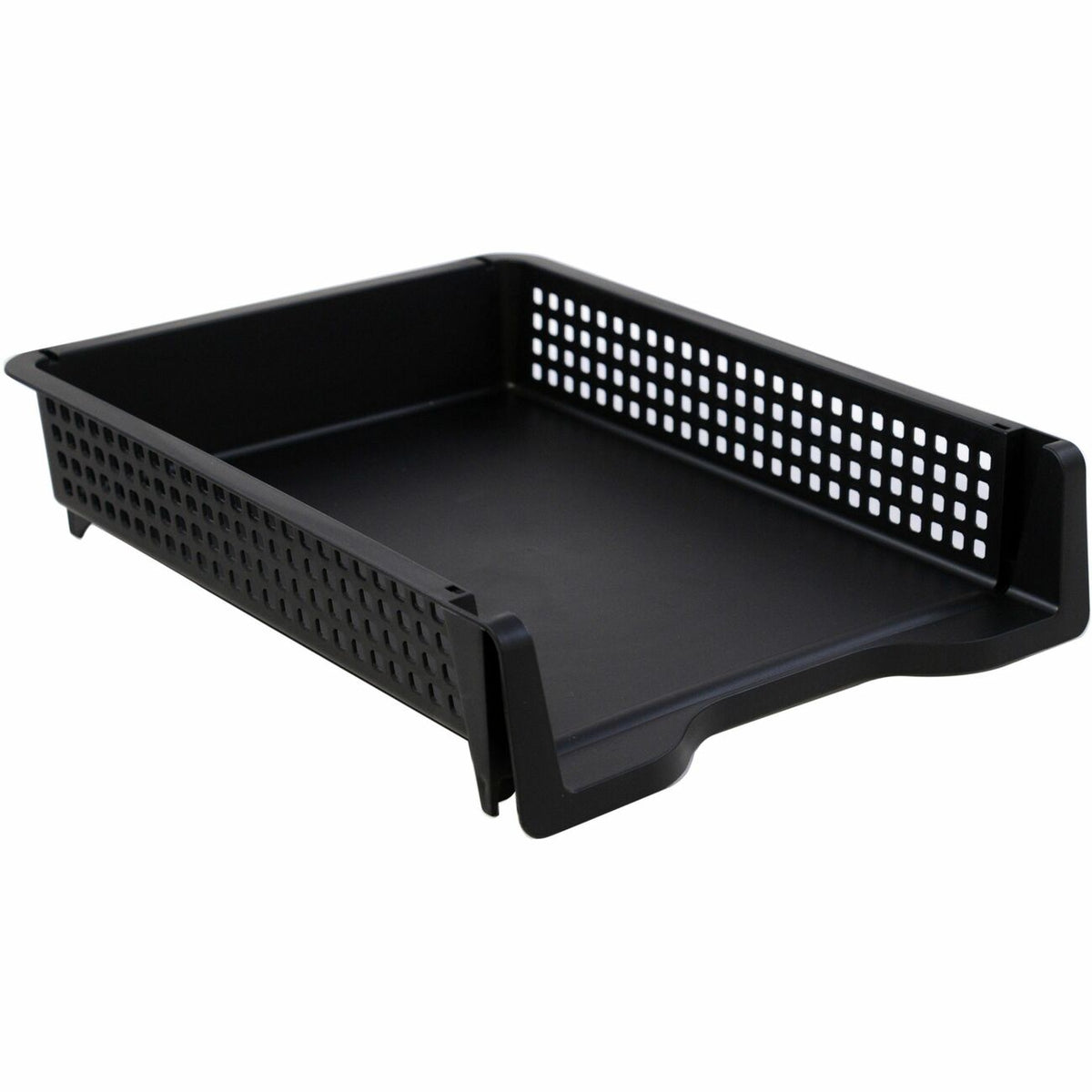 Business Source Tray Letter Stackable Black