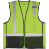 Vest Safety Blk Lime 2X/3X